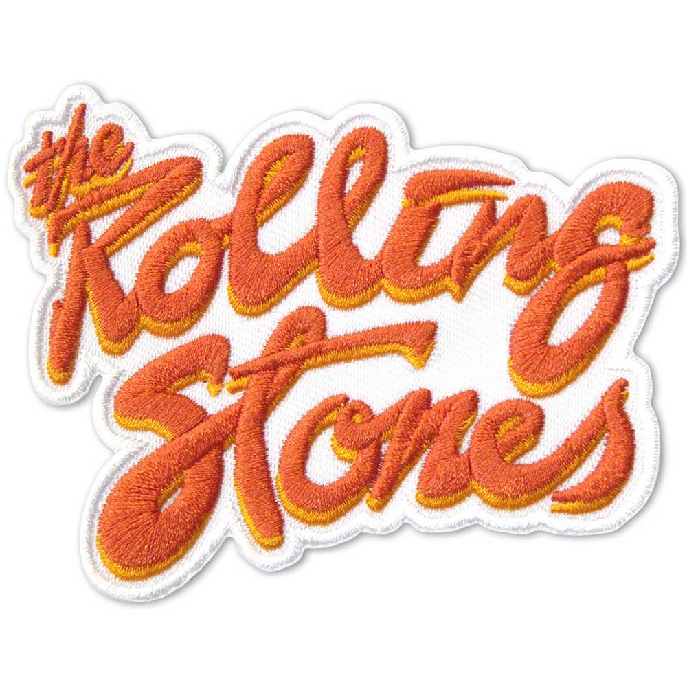 The Rolling Stones - Orange Logo Patch - White/Orange